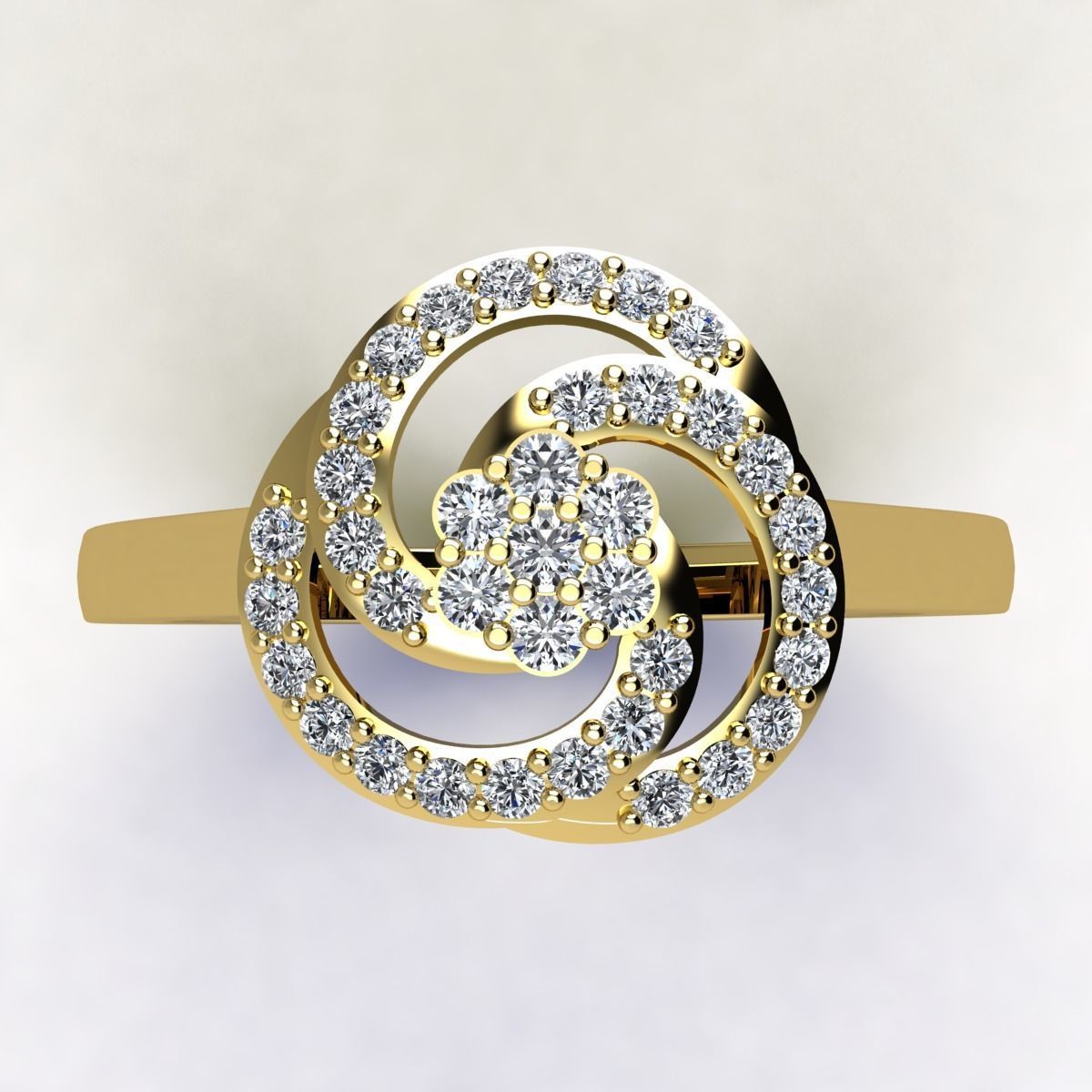 CM Fancy Woman Ring 3d Print Model 3D print model_10