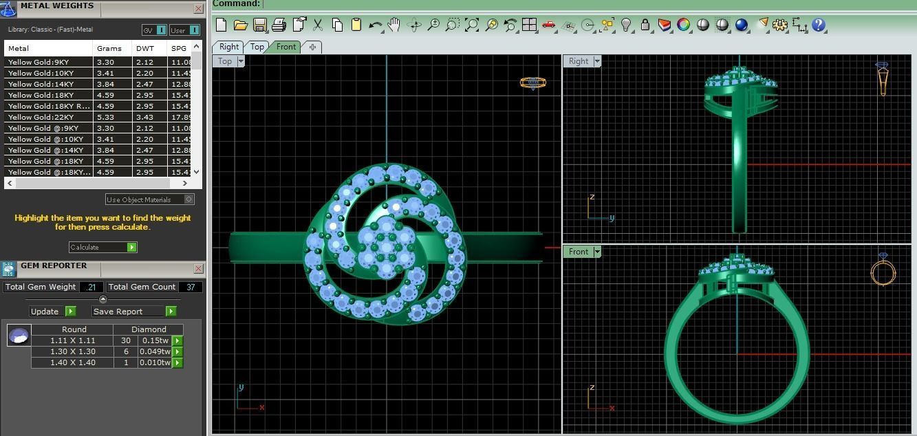 CM Fancy Woman Ring 3d Print Model 3D print model_5