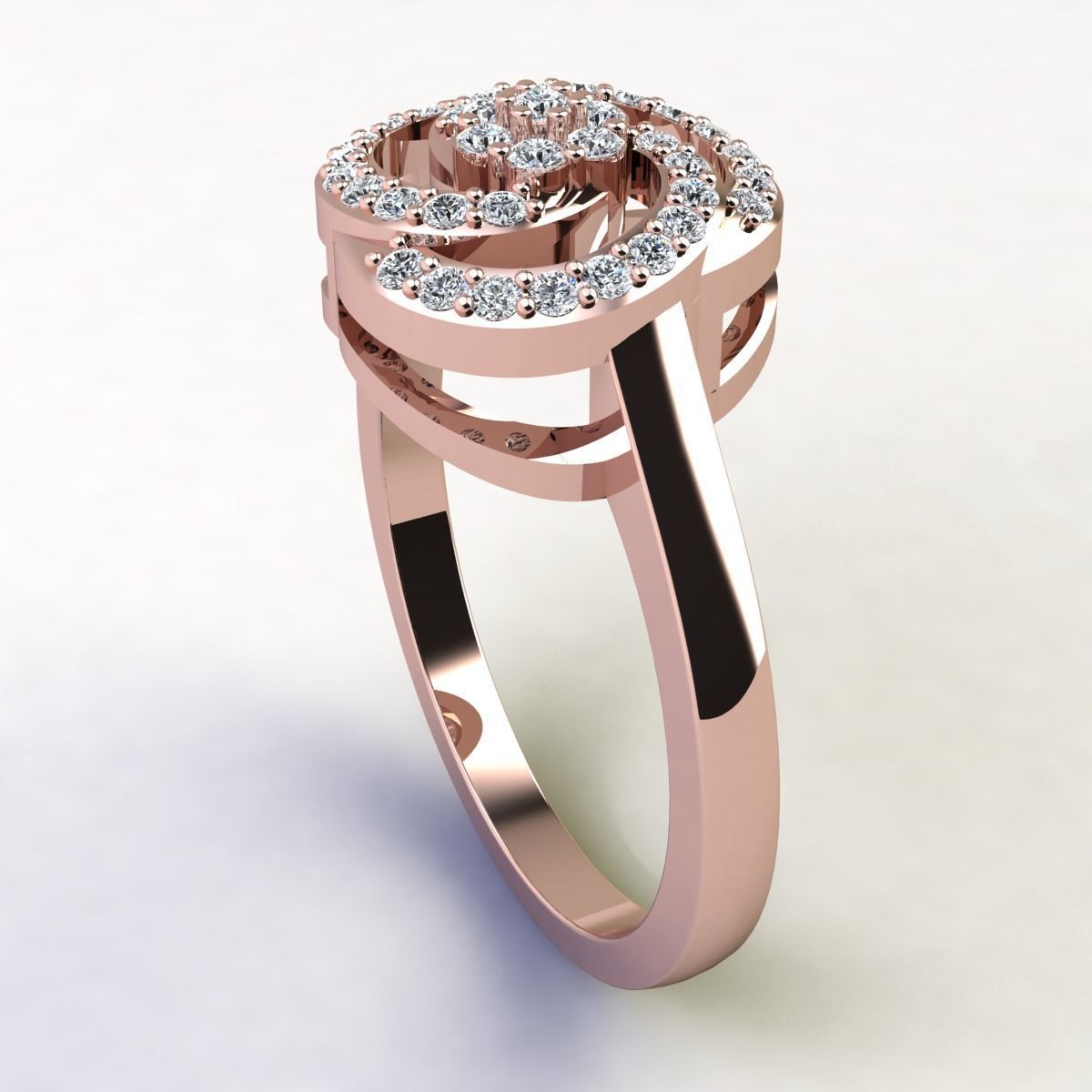 CM Fancy Woman Ring 3d Print Model 3D print model_3