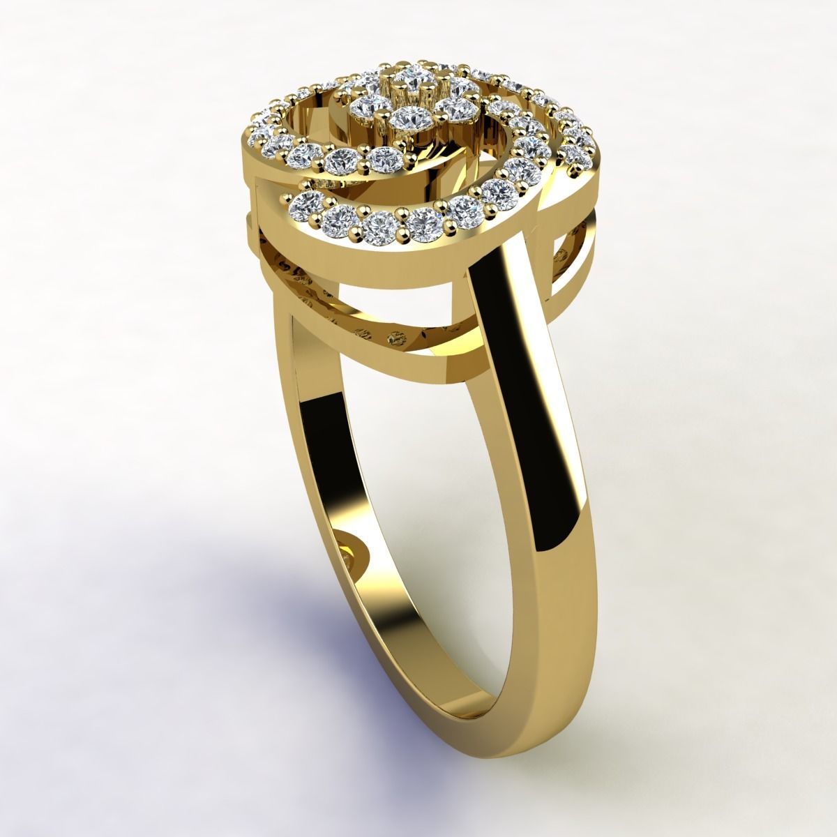 CM Fancy Woman Ring 3d Print Model 3D print model_2