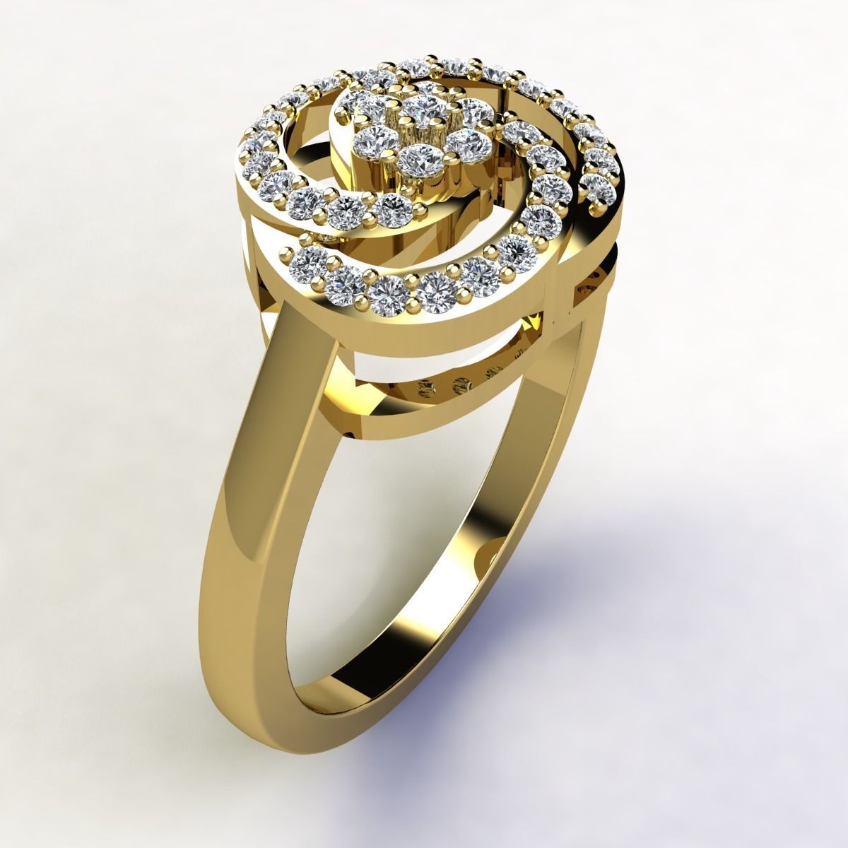 CM Fancy Woman Ring 3d Print Model 3D print model_1