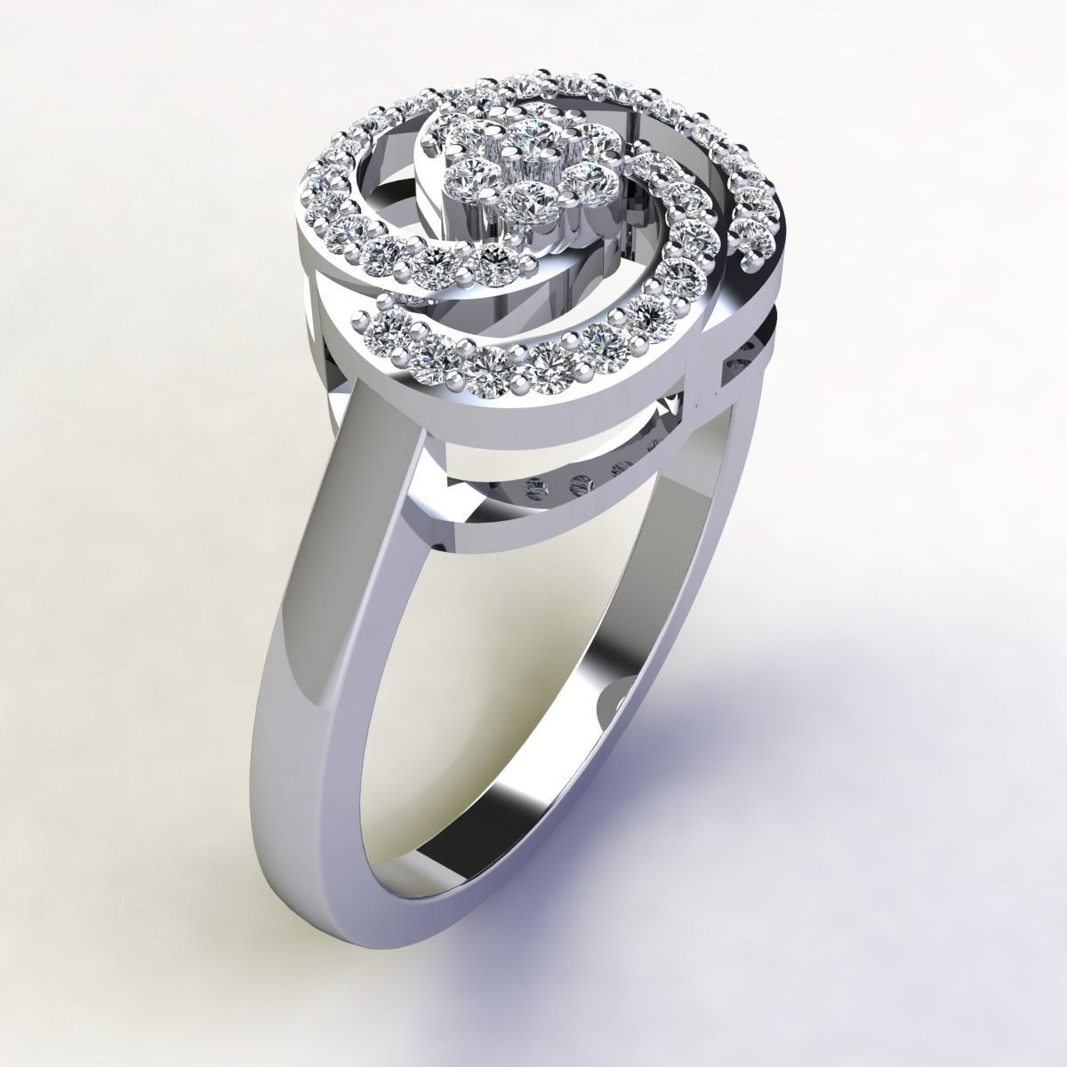 CM Fancy Woman Ring 3d Print Model 3D print model_6