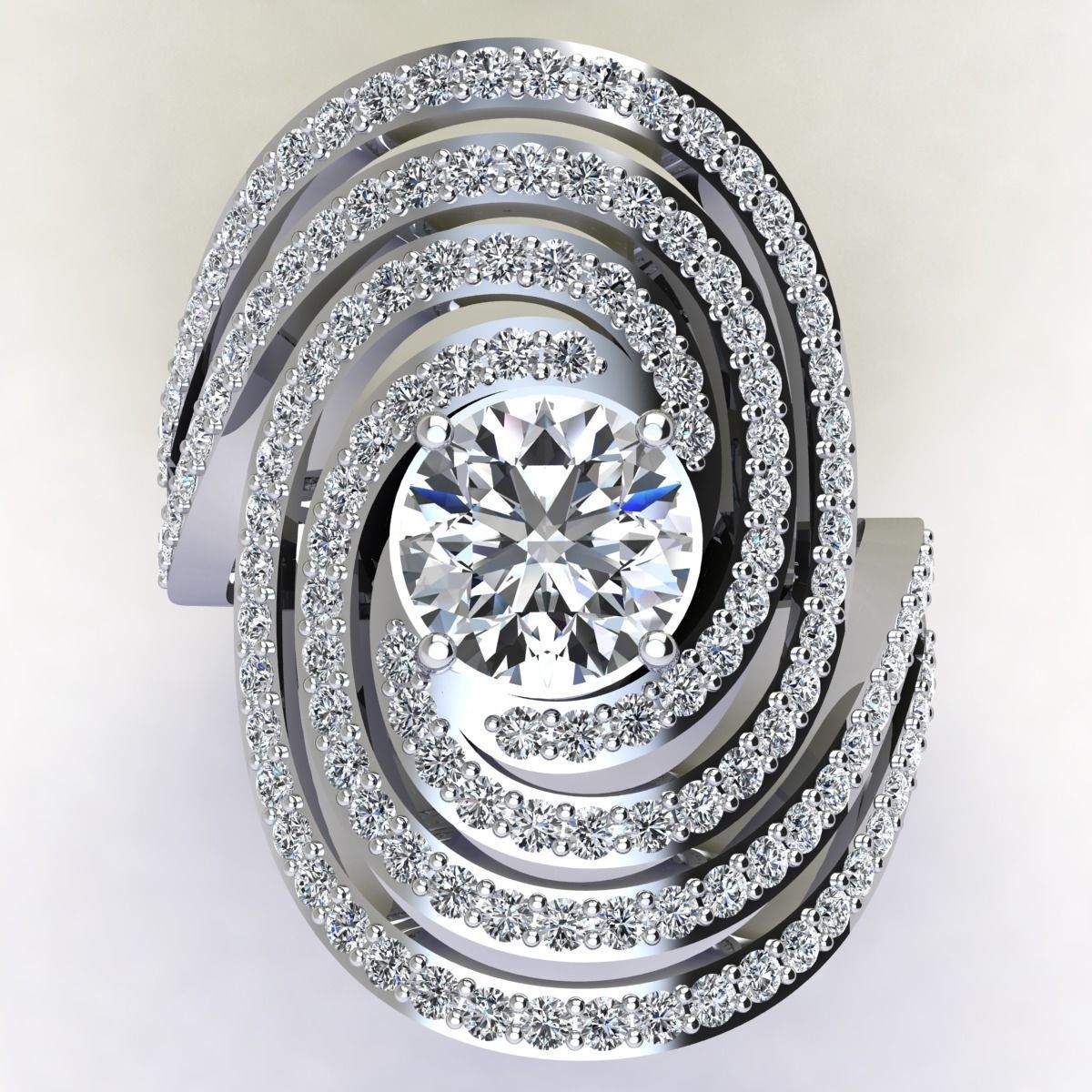 Fancy Big Ring 3d Print Model 3D print model_12