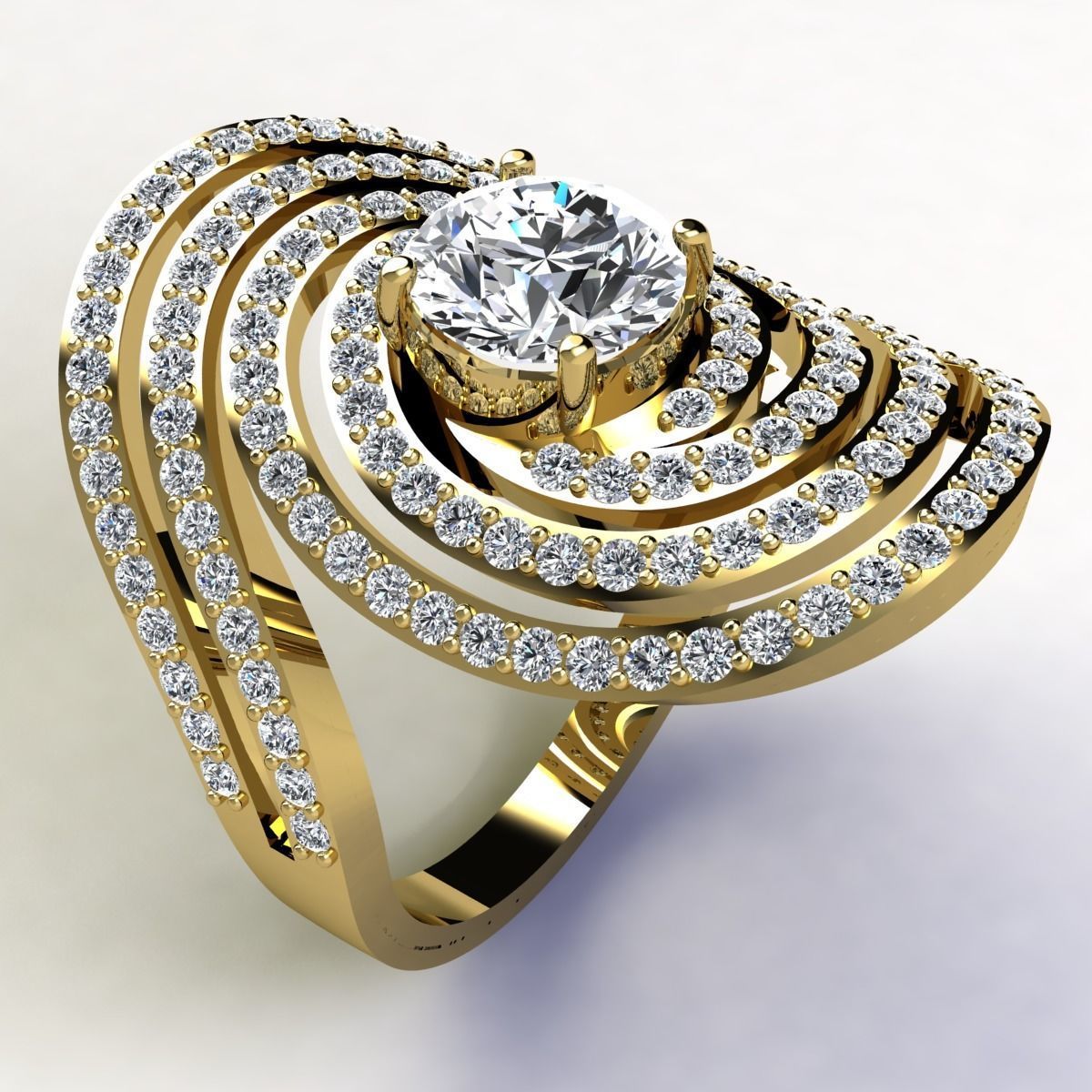 Fancy Big Ring 3d Print Model 3D print model_1