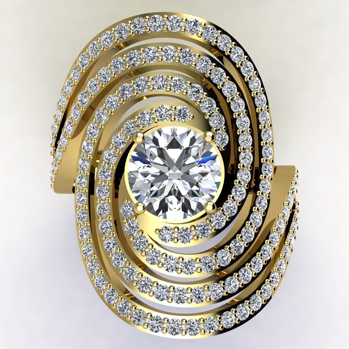 Fancy Big Ring 3d Print Model 3D print model_10