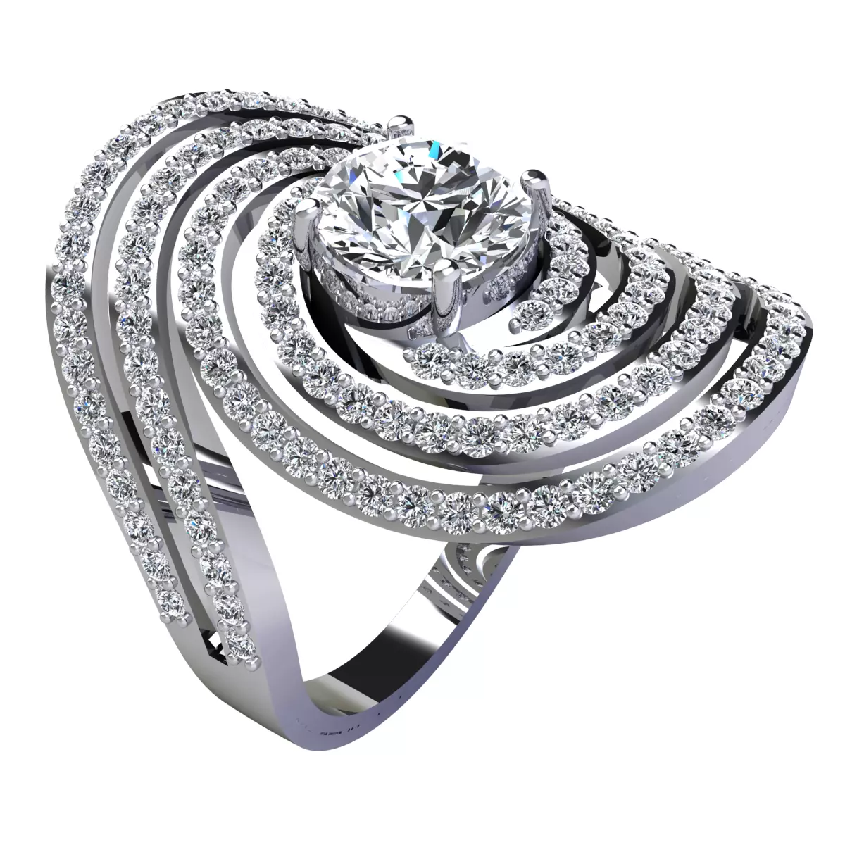 Fancy Big Ring 3d Print Model 3D print model_0