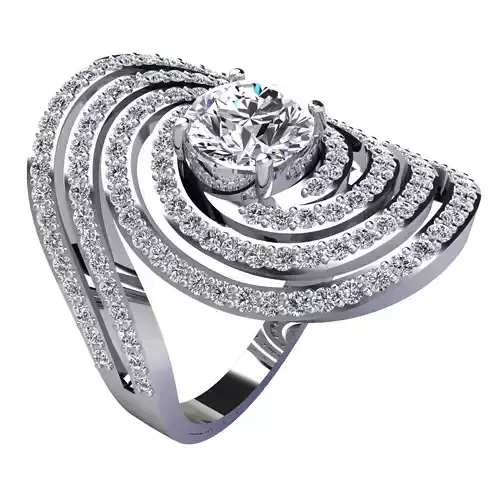 Fancy Big Ring 3d Print Model 3D print model
