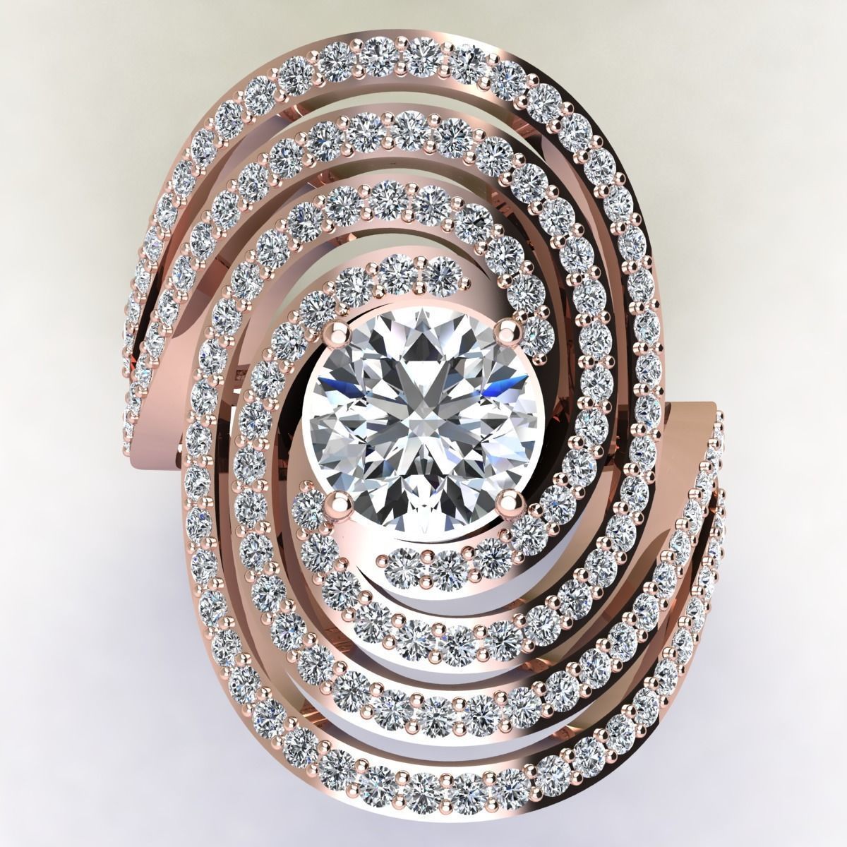 Fancy Big Ring 3d Print Model 3D print model_11