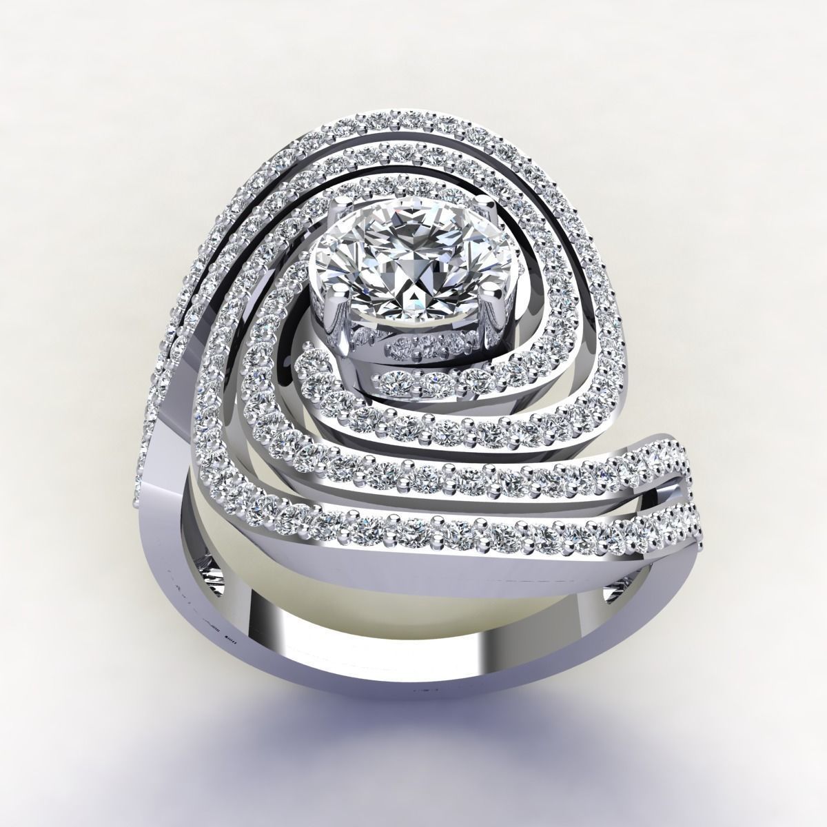 Fancy Big Ring 3d Print Model 3D print model_9