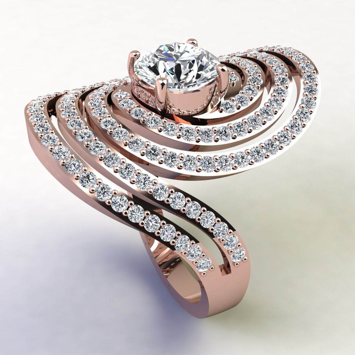 Fancy Big Ring 3d Print Model 3D print model_3