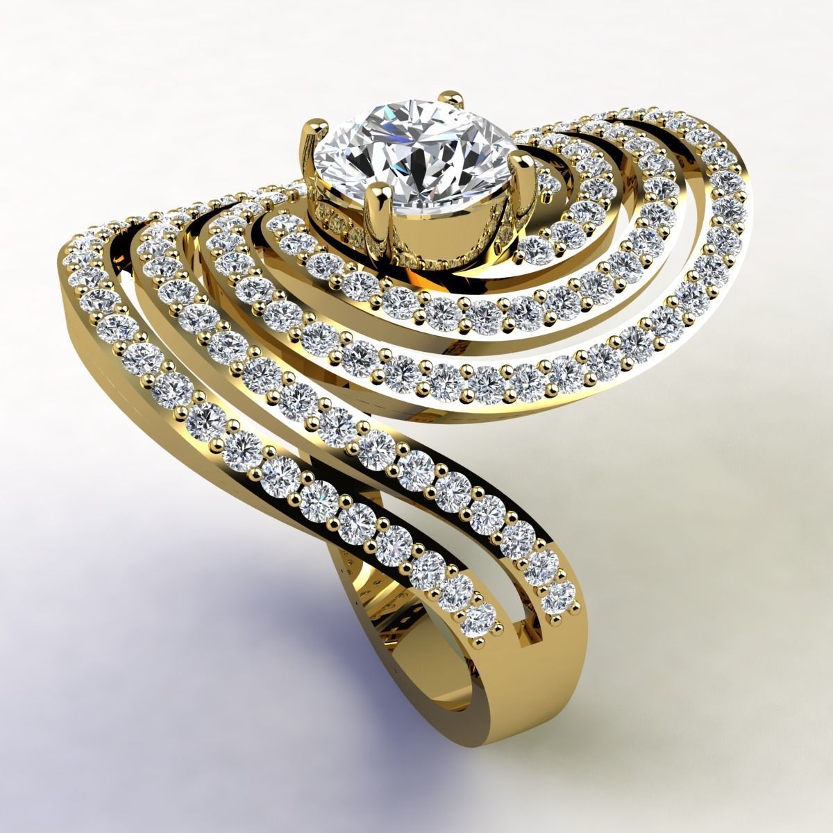 Fancy Big Ring 3d Print Model 3D print model_2