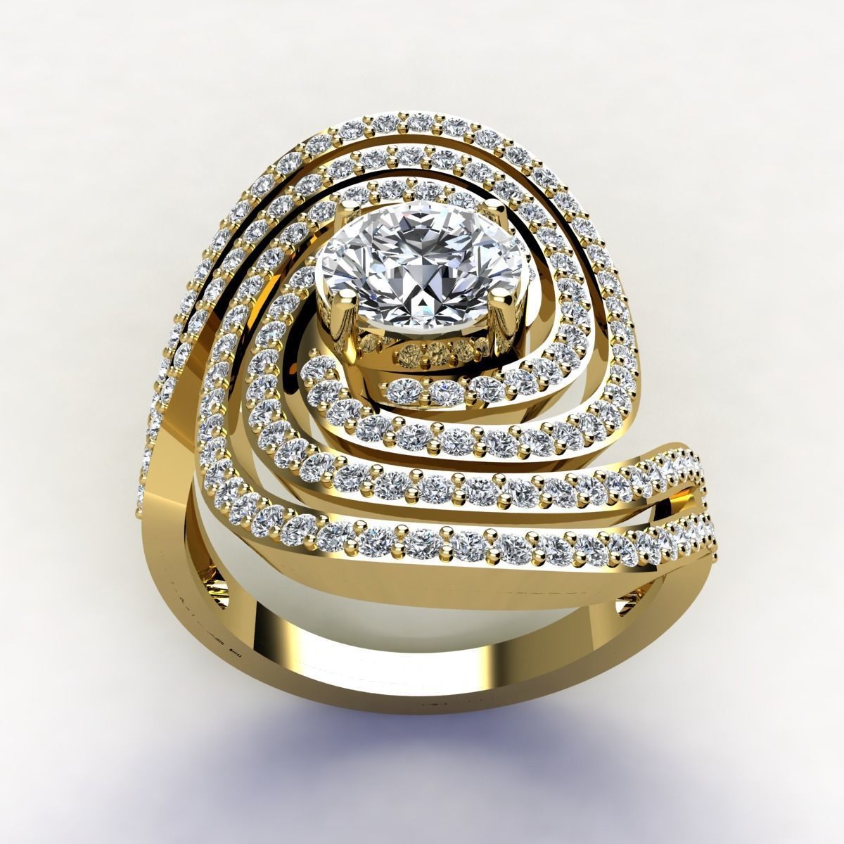 Fancy Big Ring 3d Print Model 3D print model_7