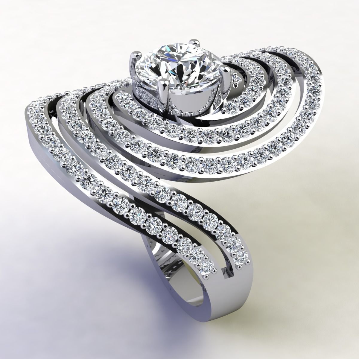 Fancy Big Ring 3d Print Model 3D print model_4