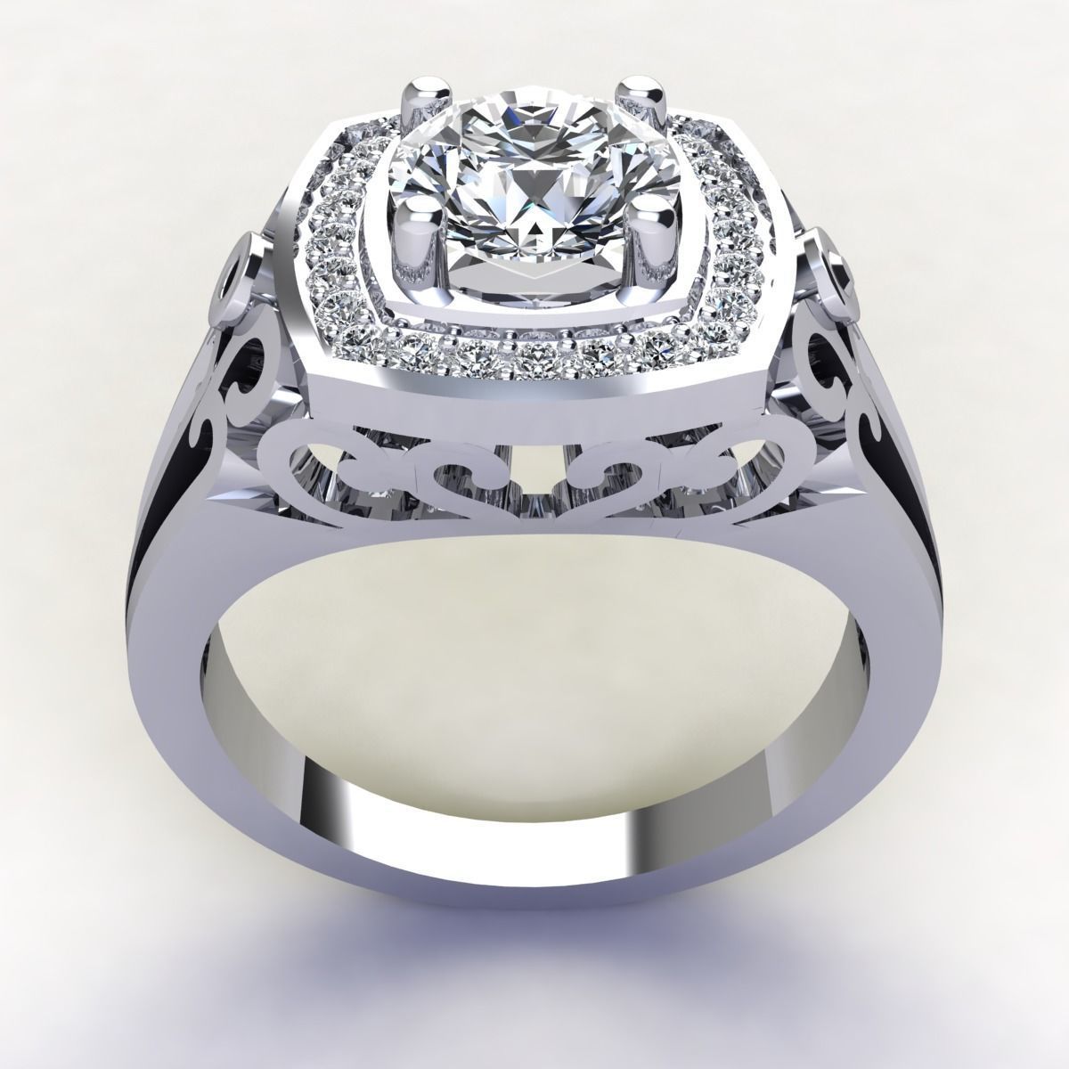 Big Diamond Ring 3d  3D print model_9