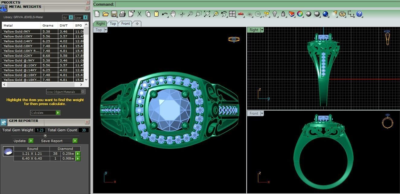 Big Diamond Ring 3d  3D print model_5