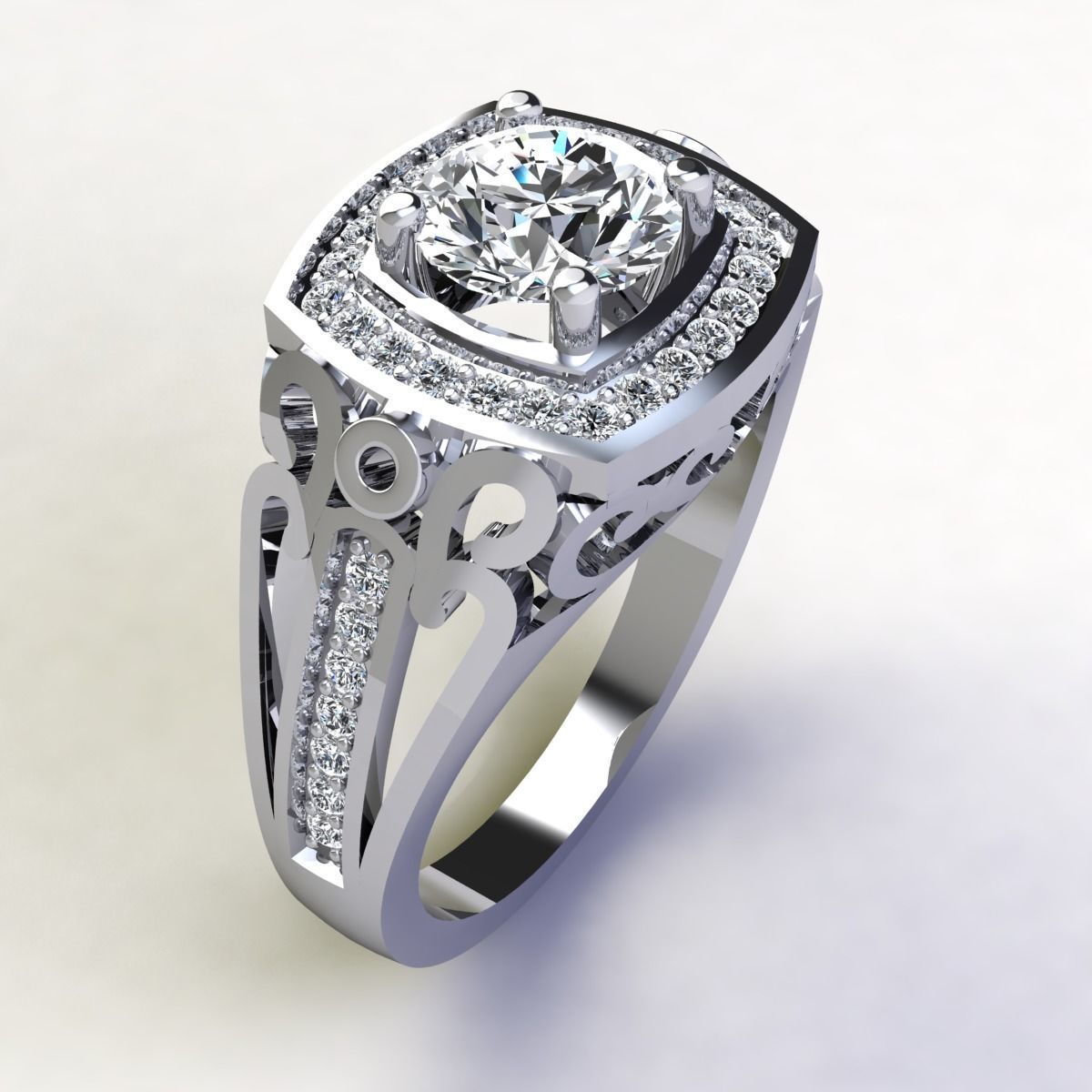 Big Diamond Ring 3d  3D print model_6