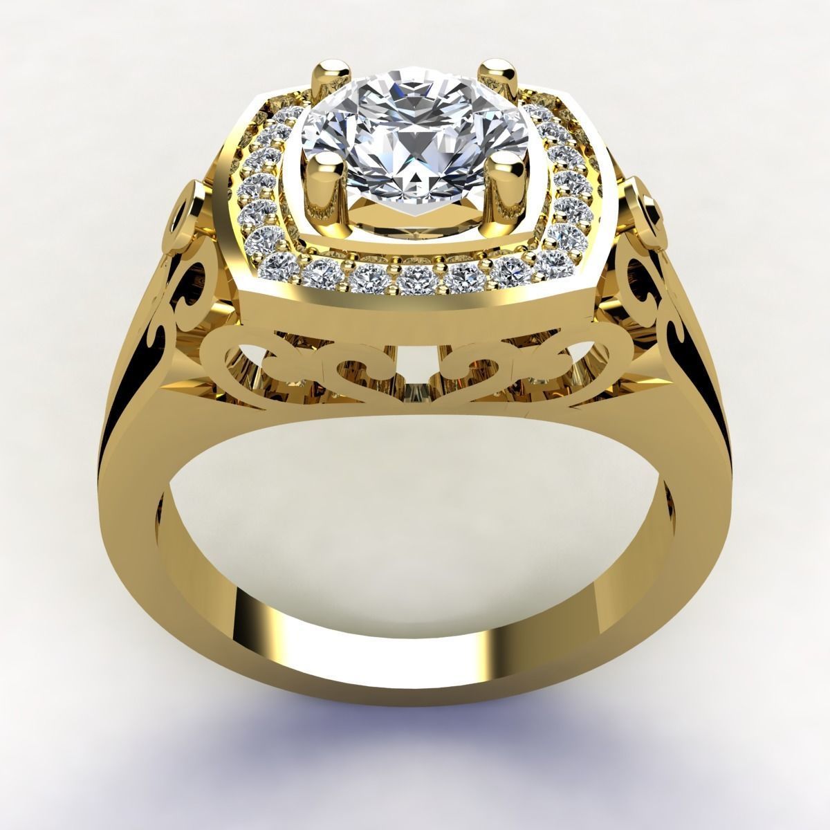 Big Diamond Ring 3d  3D print model_7