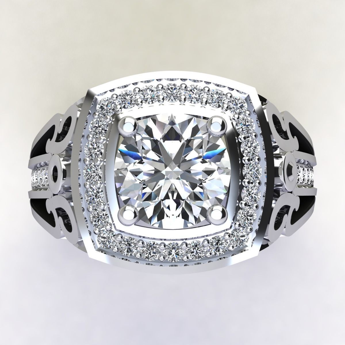 Big Diamond Ring 3d  3D print model_12