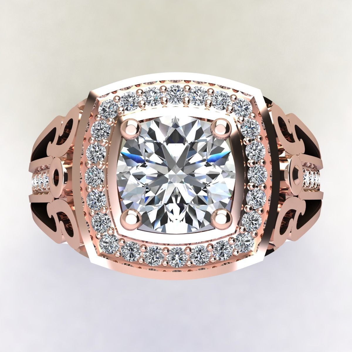 Big Diamond Ring 3d  3D print model_11