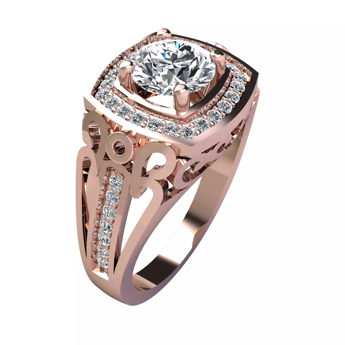 Big Diamond Ring 3d  3D print model_0