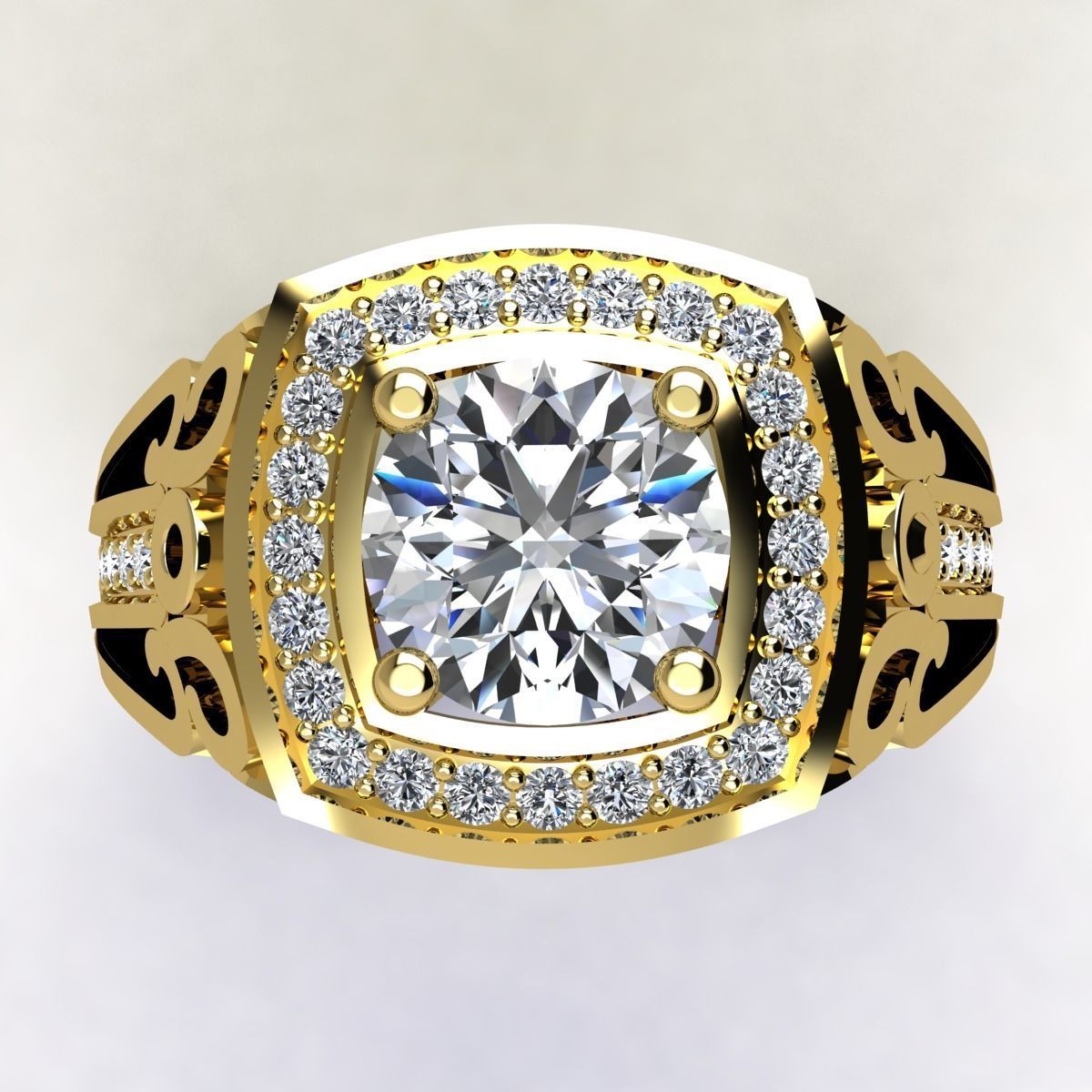 Big Diamond Ring 3d  3D print model_10