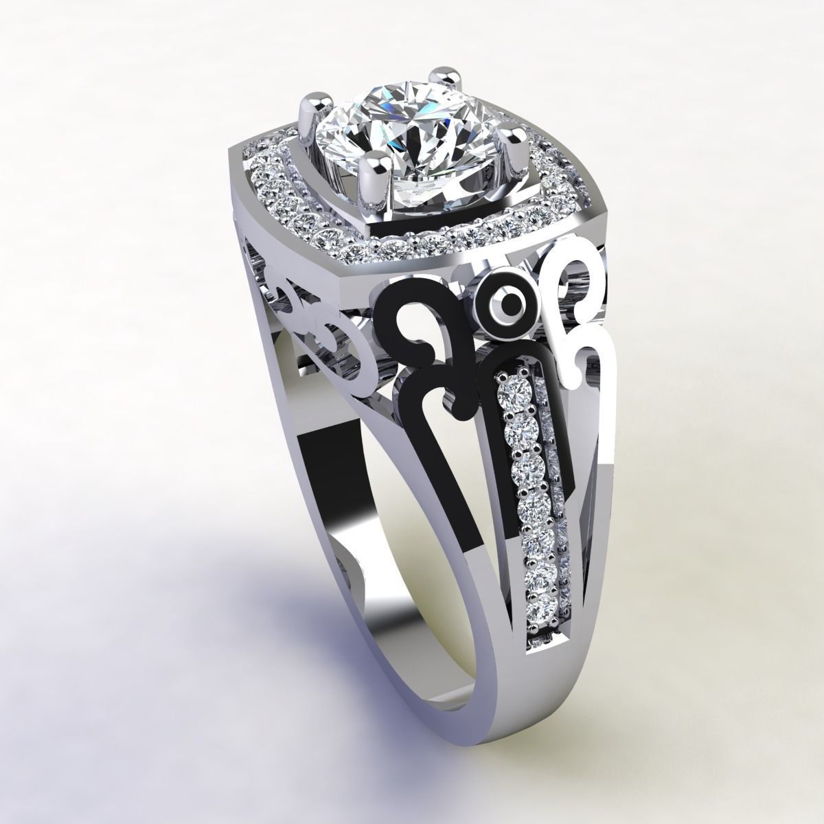 Big Diamond Ring 3d  3D print model_4