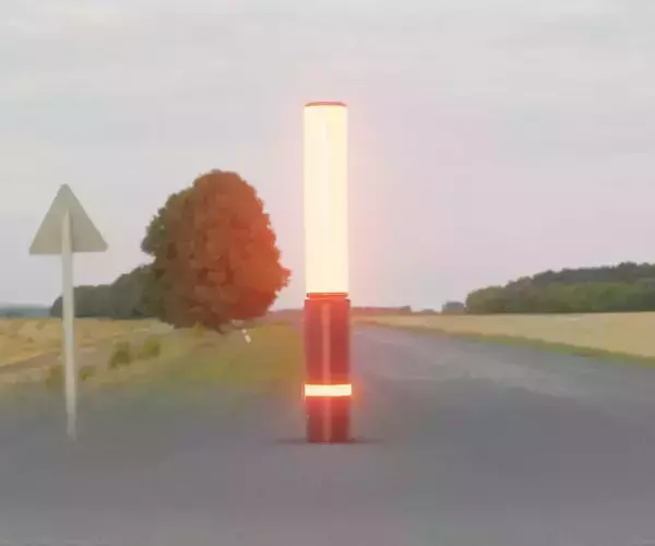 Dark Red Light-Column -30- Street-Light 9