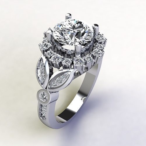 Vintage Collection Luxury Diamond Ring 3d 3D print model
