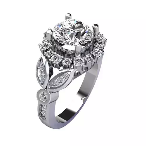 Vintage Collection Luxury Diamond Ring 3d 3D print model