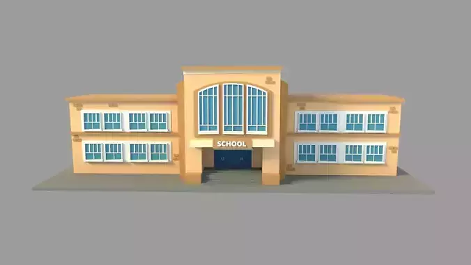 School Building Cartoon