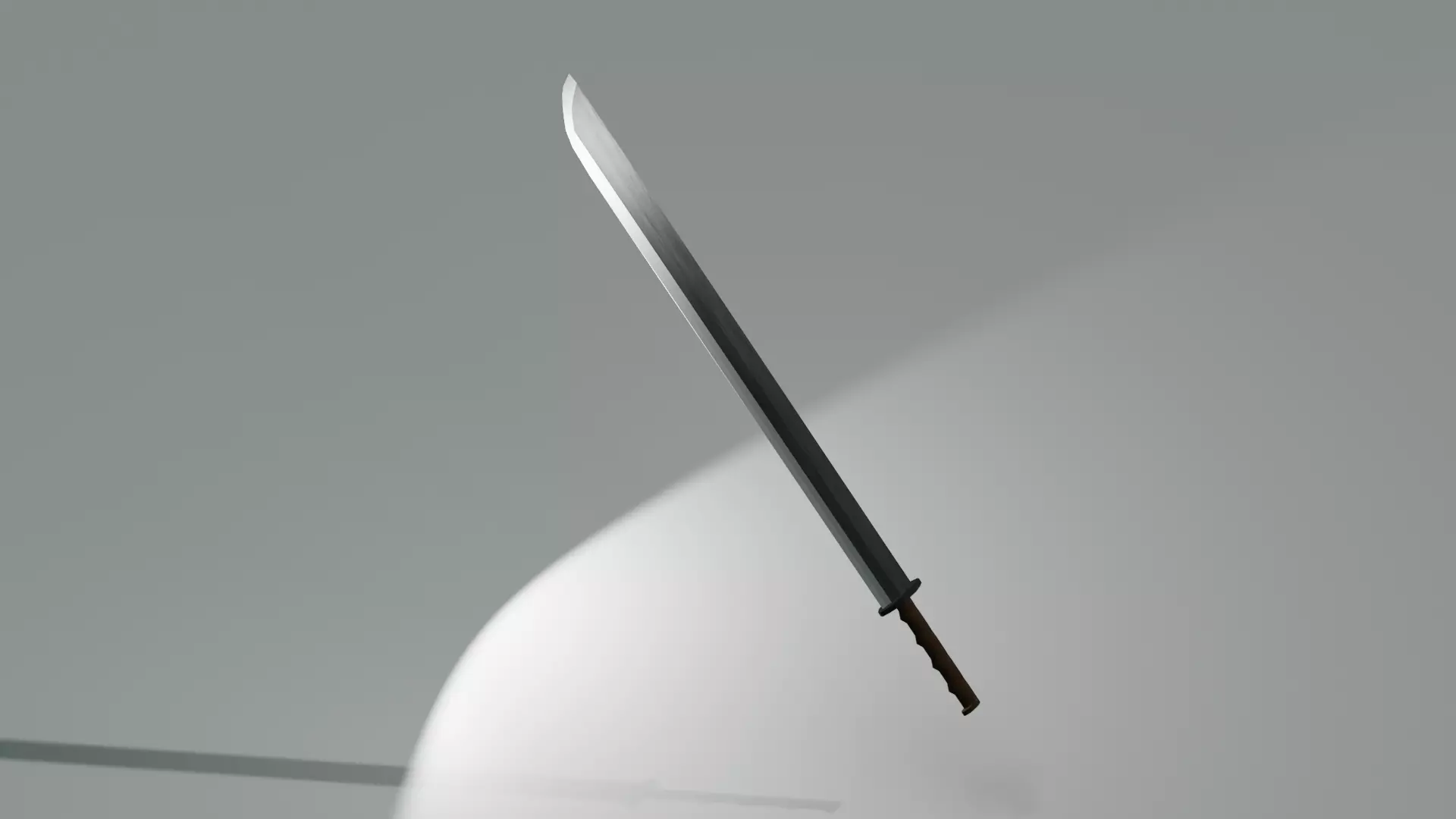 low poly sword on wall Free low-poly 3D model