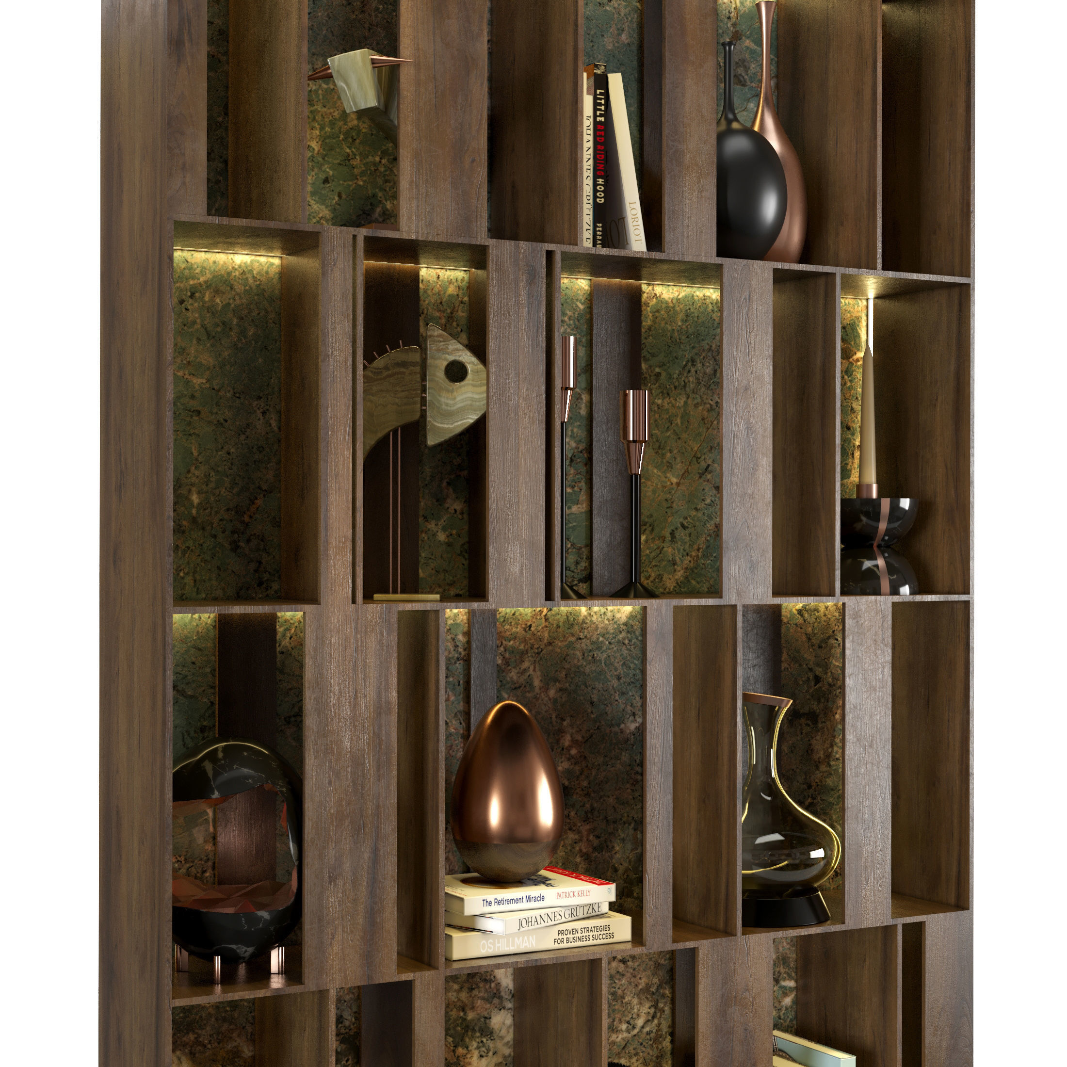 Shelf 3d Model bookcase 3D model_3