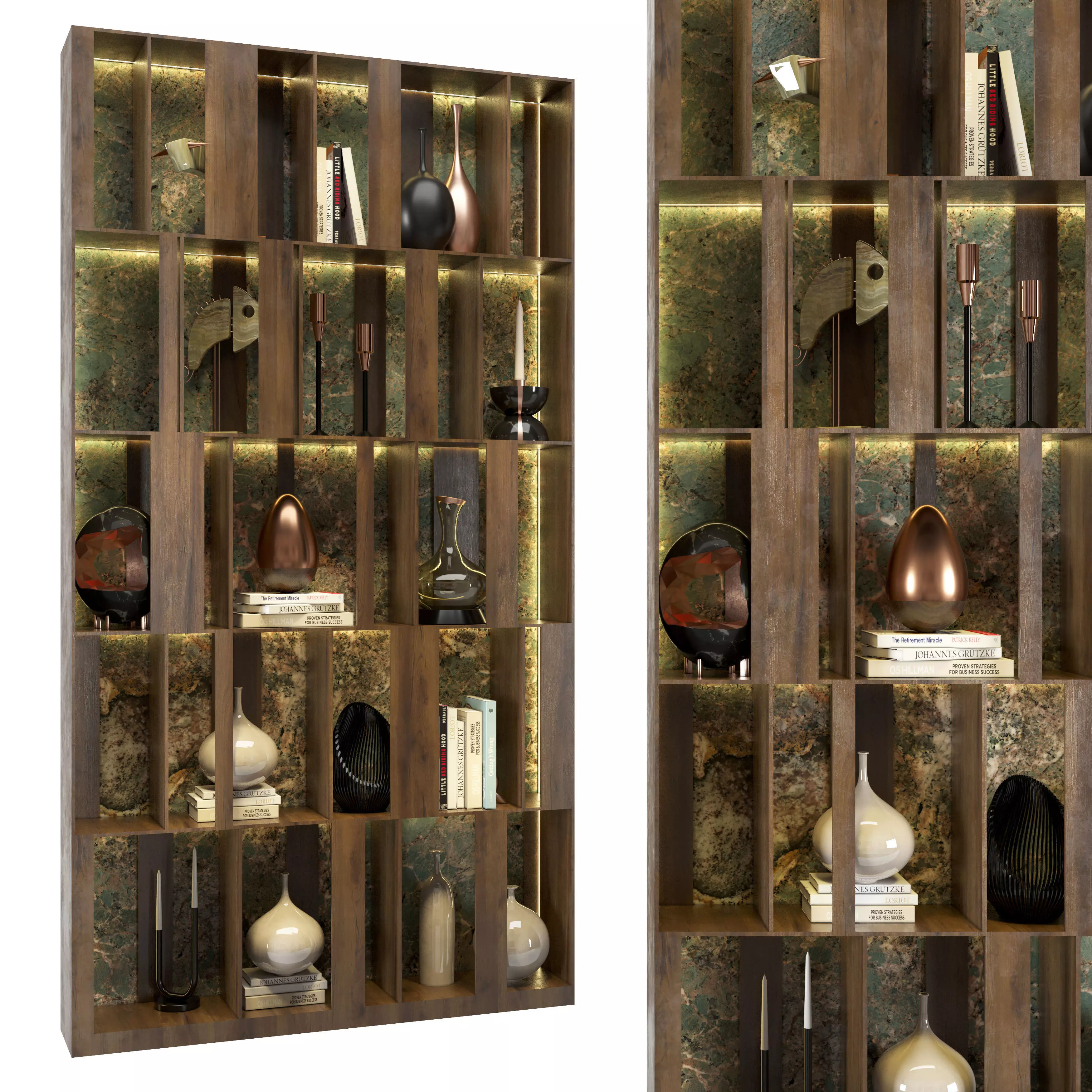 Shelf 3d Model bookcase 3D model_0