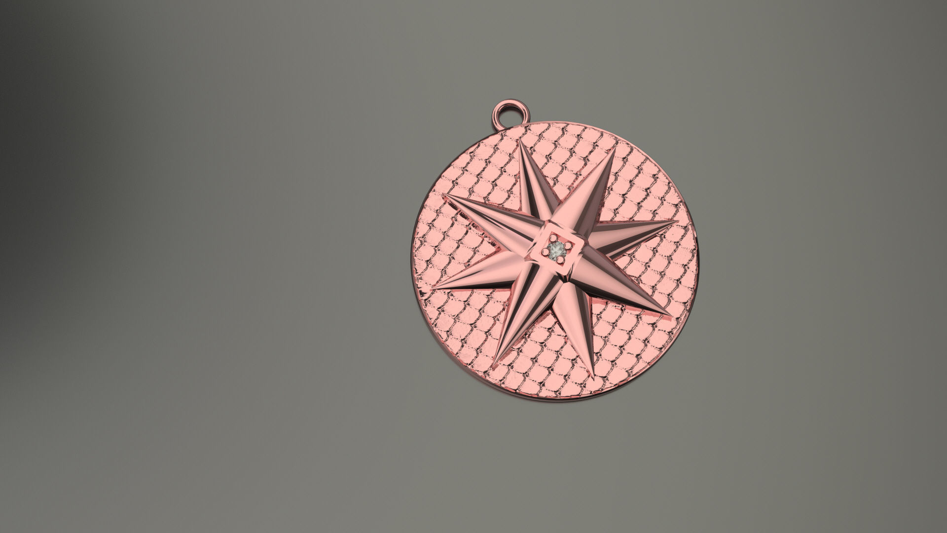 Model 80 Star Embossed Necklace Texture Octagon 3D print model_2