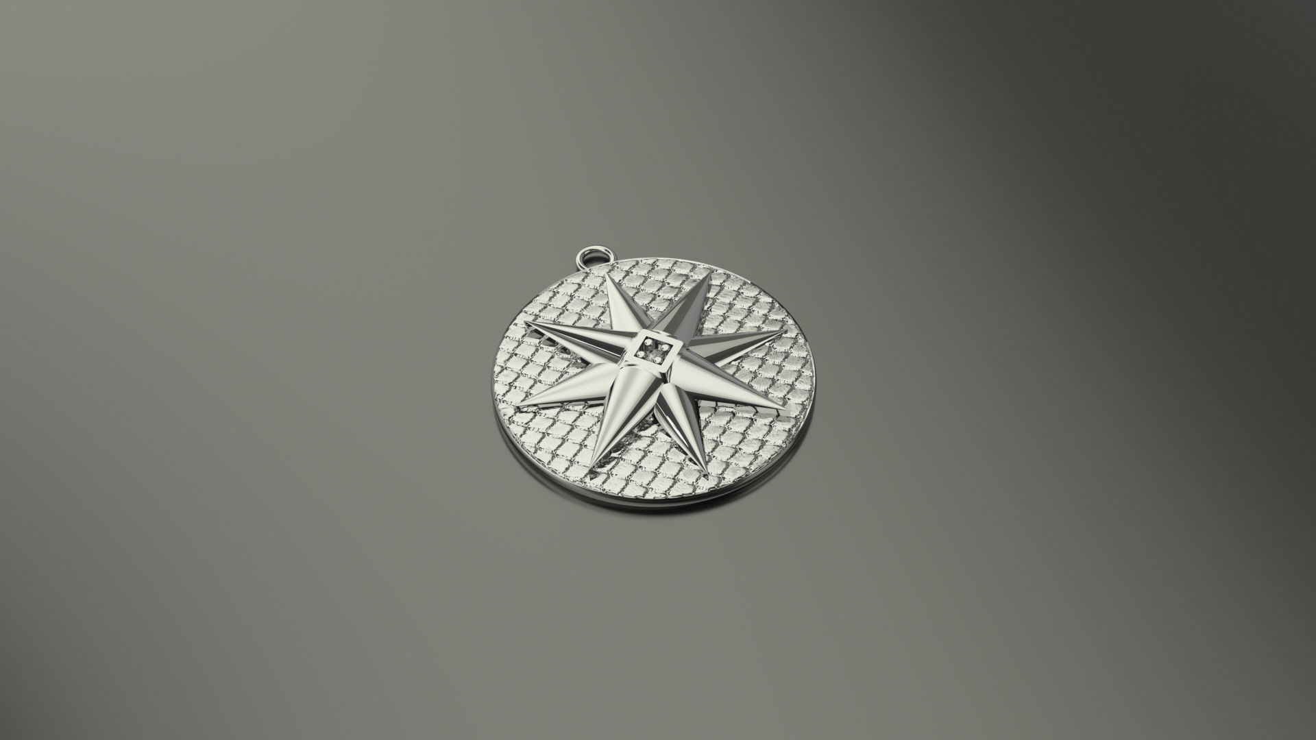 Model 80 Star Embossed Necklace Texture Octagon 3D print model_3