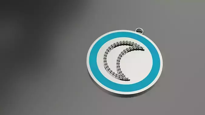 Model 81 Crescent Moon Enamel Necklace