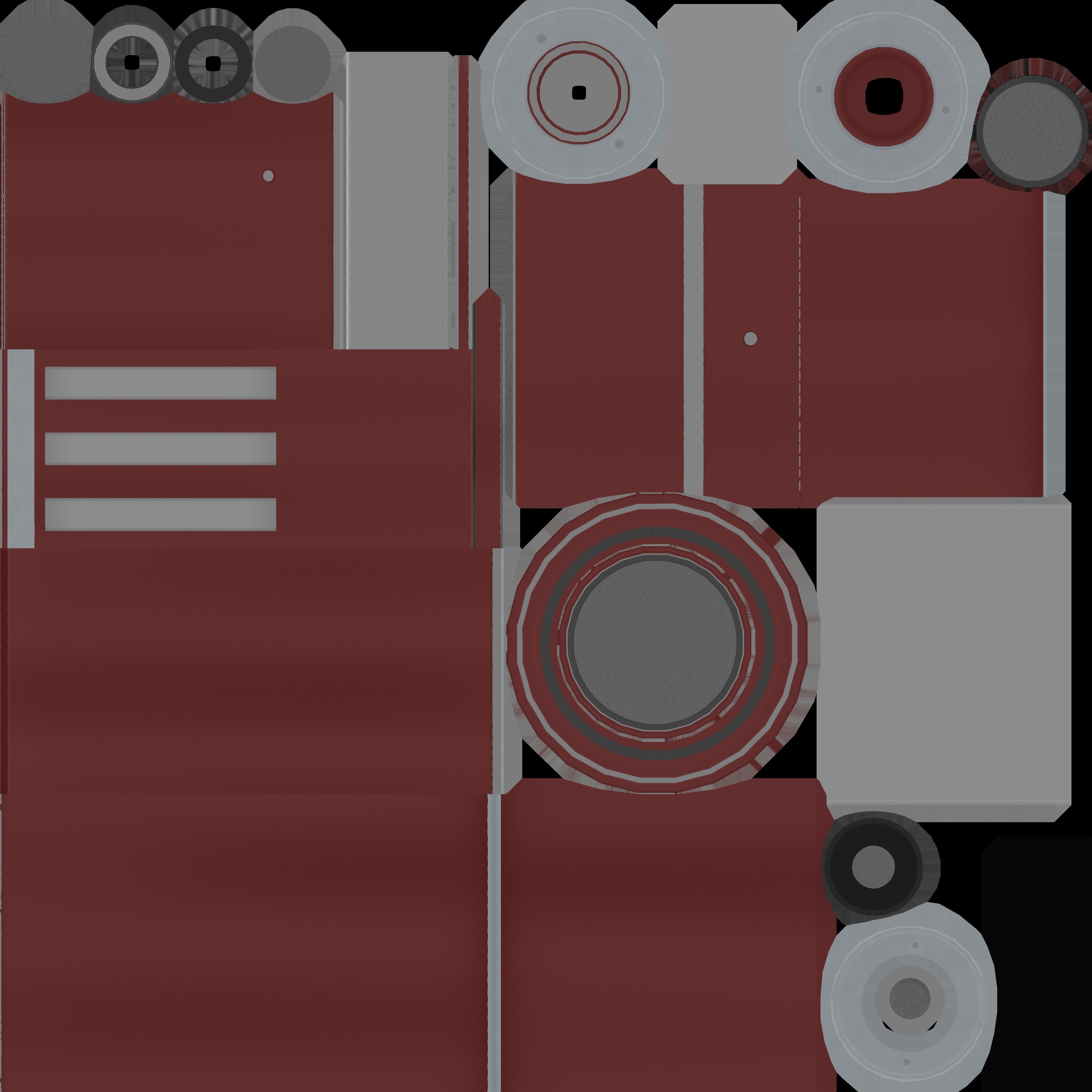 Dark Red Light-Column -8- Street-Light 9 Low-poly 3D model_100