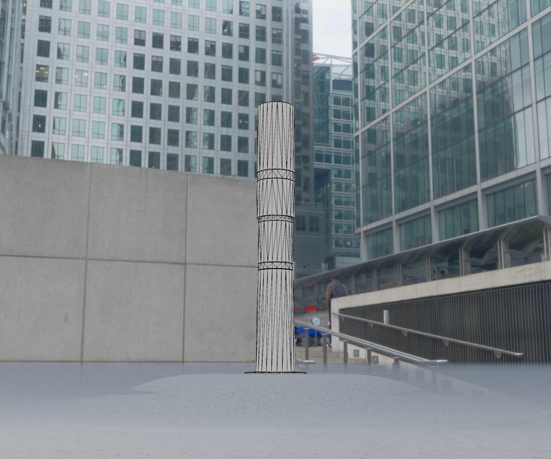 Dark Red Light-Column -8- Street-Light 9 Low-poly 3D model_90