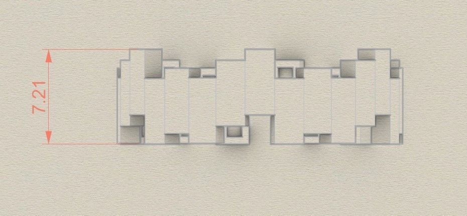 Model 84 Rectangular Facet Ring Modern EU size 3D print model_4