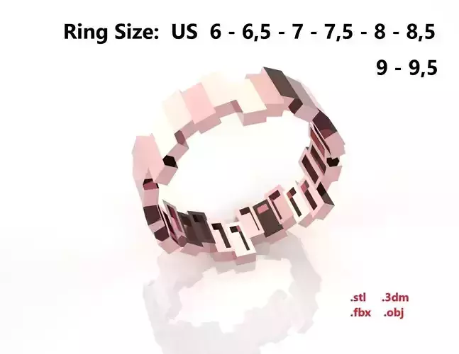 Model 85 Rectangular Facet Ring Modern US size