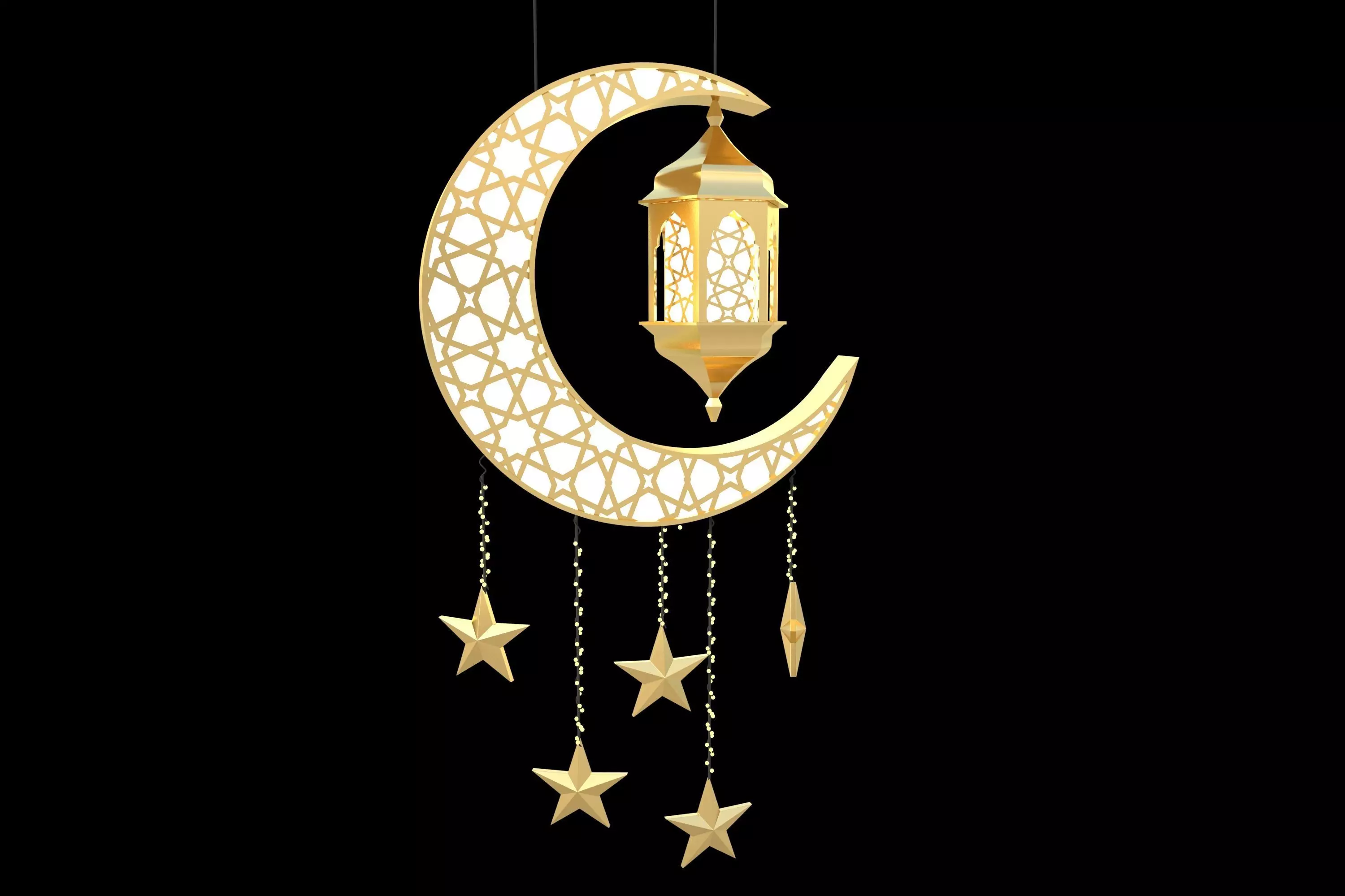 Ramadan Hanging Decor 3D model_0