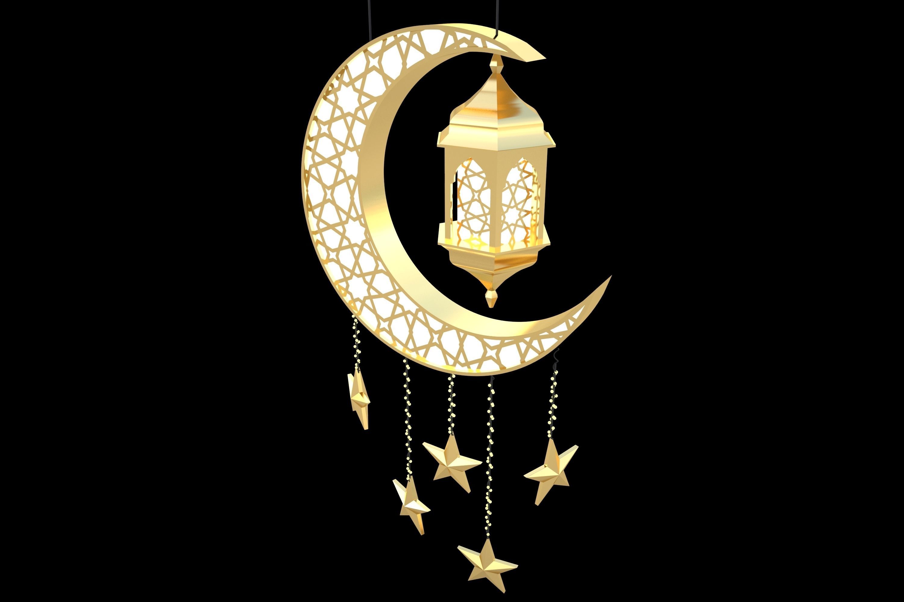 Ramadan Hanging Decor 3D model_1