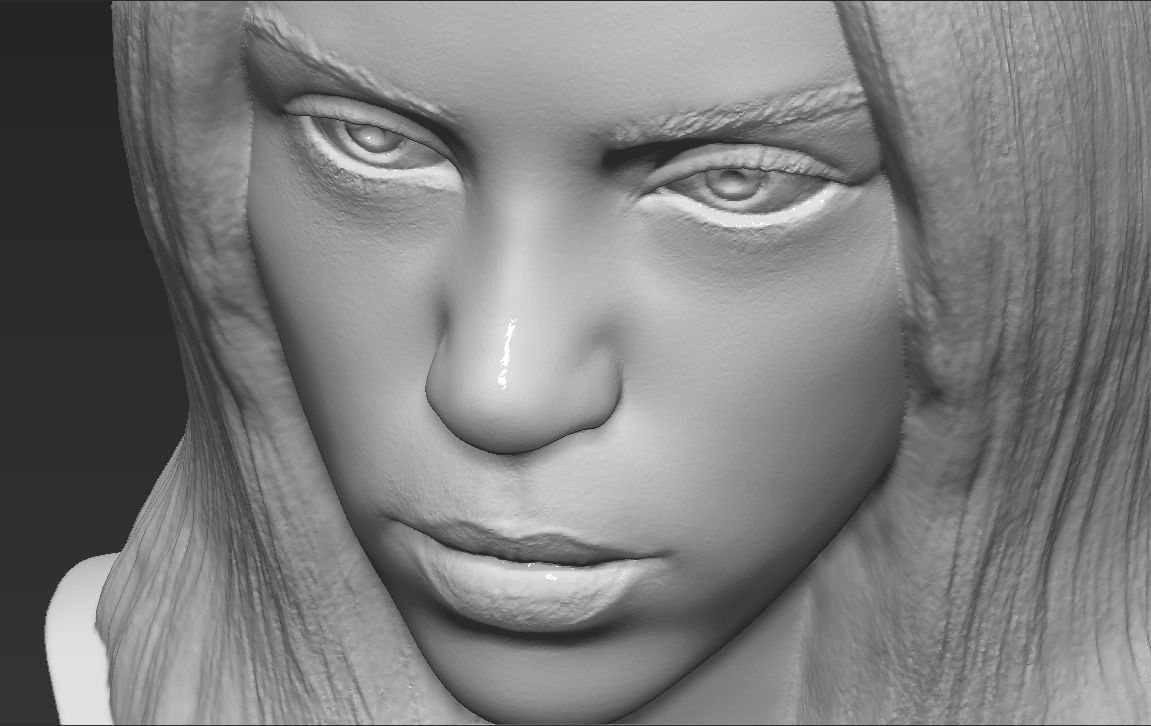 Billie Eilish bust 3D printing ready stl obj formats  3D print model_20