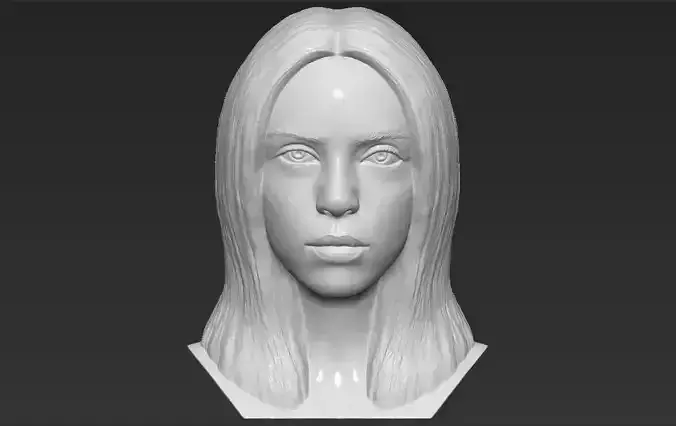 Billie Eilish bust 3D printing ready stl obj formats  3D print model