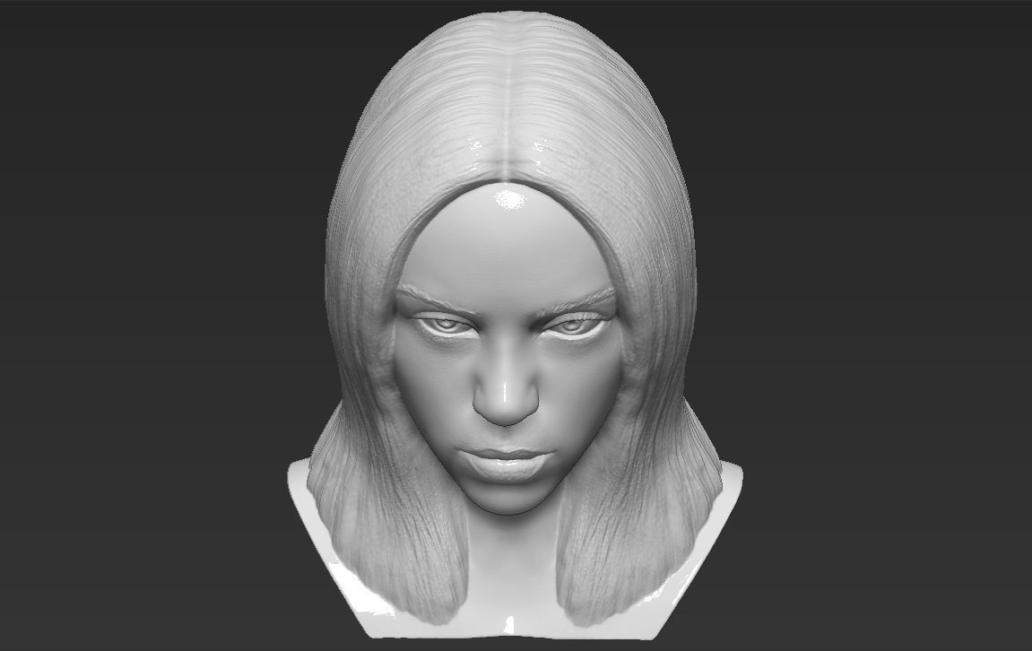 Billie Eilish bust 3D printing ready stl obj formats  3D print model_15
