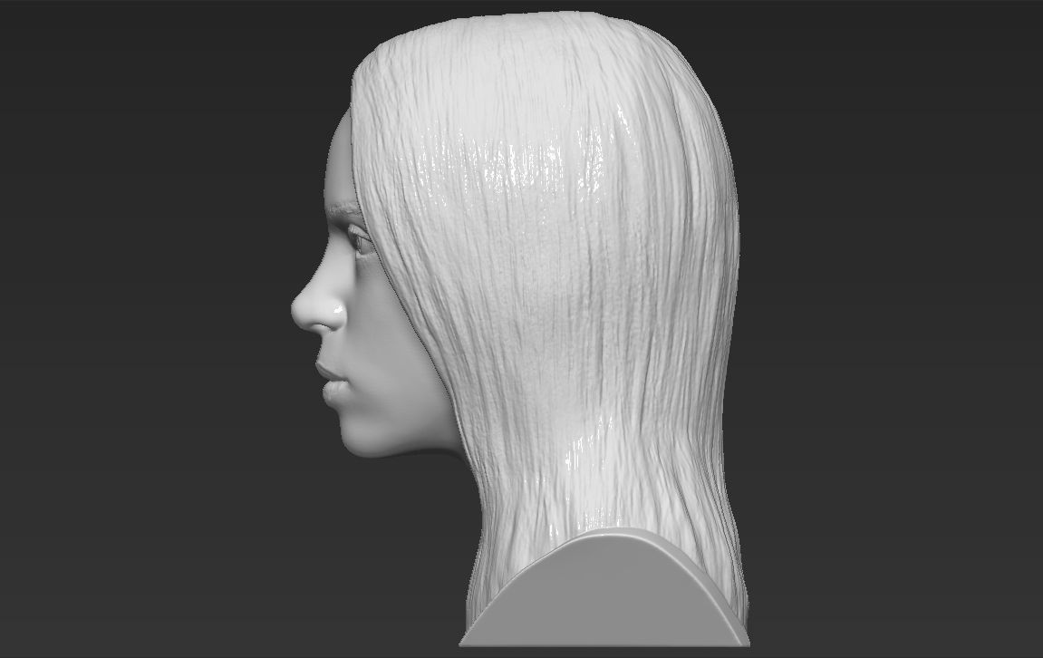 Billie Eilish bust 3D printing ready stl obj formats  3D print model_4