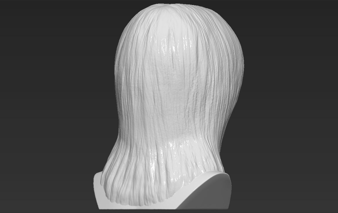 Billie Eilish bust 3D printing ready stl obj formats  3D print model_7