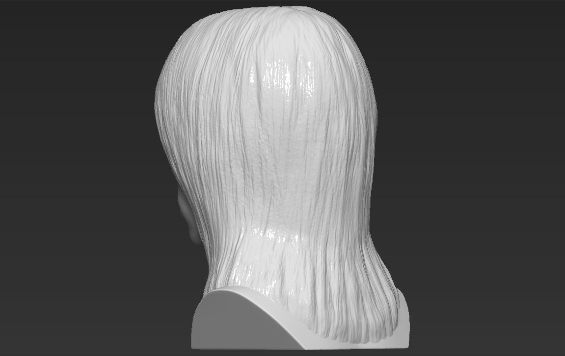Billie Eilish bust 3D printing ready stl obj formats  3D print model_5