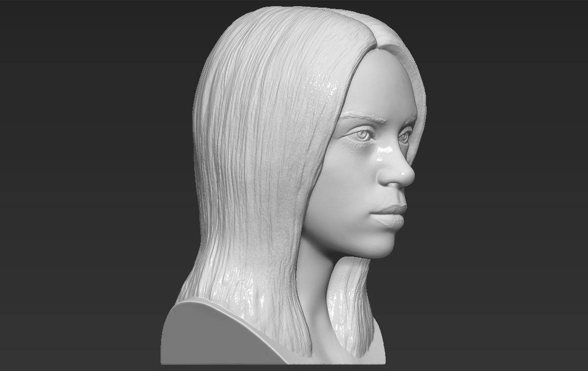 Billie Eilish bust 3D printing ready stl obj formats  3D print model_9