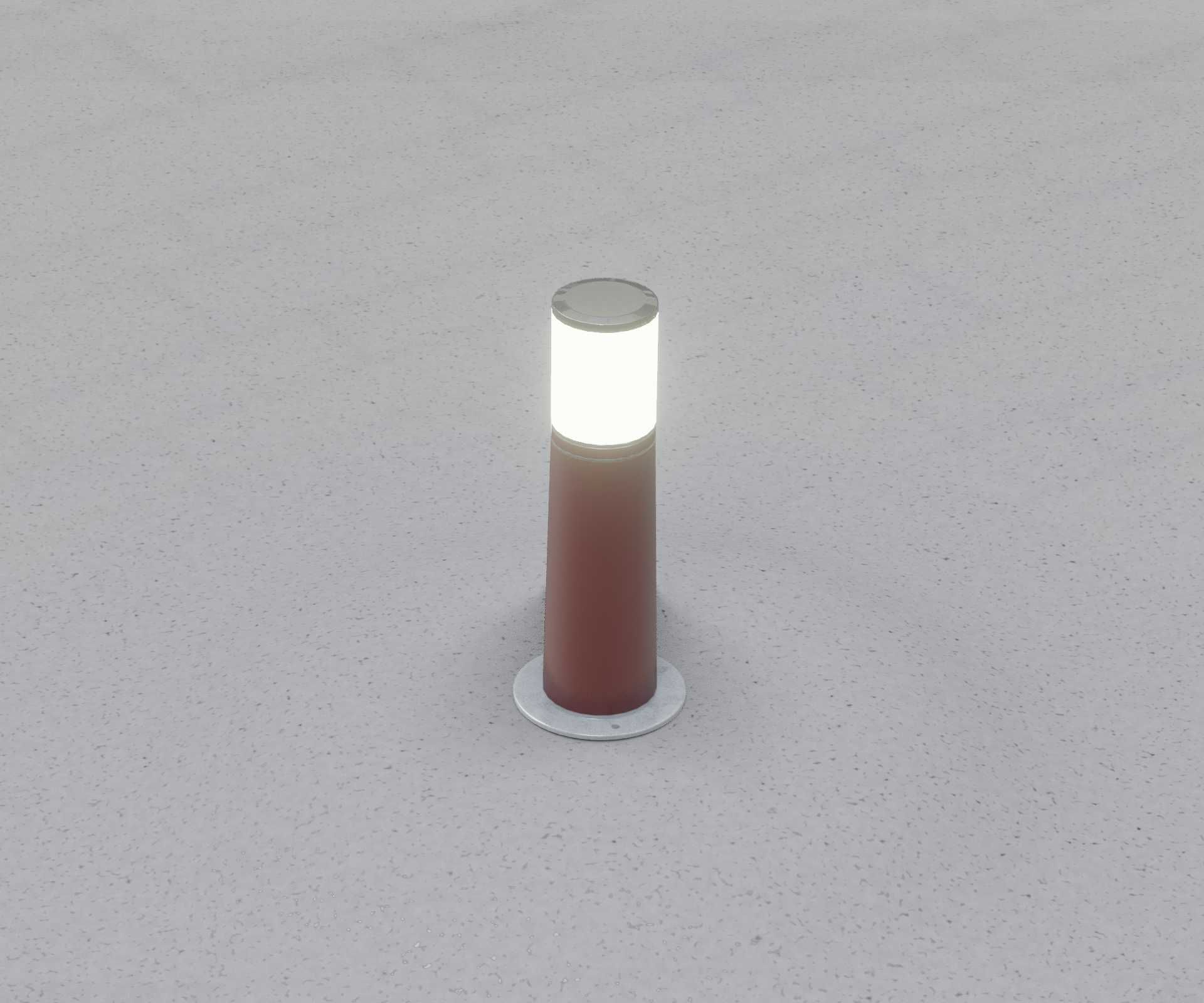 Dark Red Light-Column -9- Street-Light 9 Low-poly 3D model_23